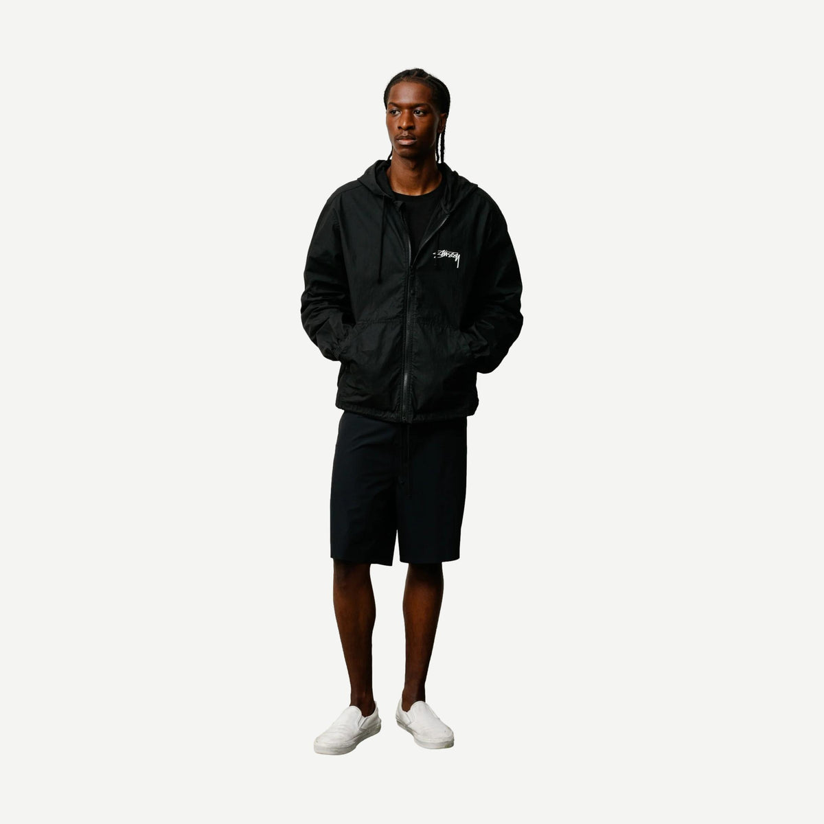 Waxed Cotton Beach Shell - Black