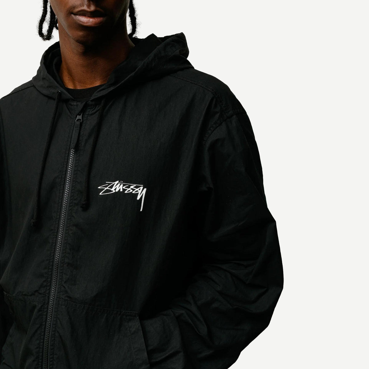 Waxed Cotton Beach Shell - Black