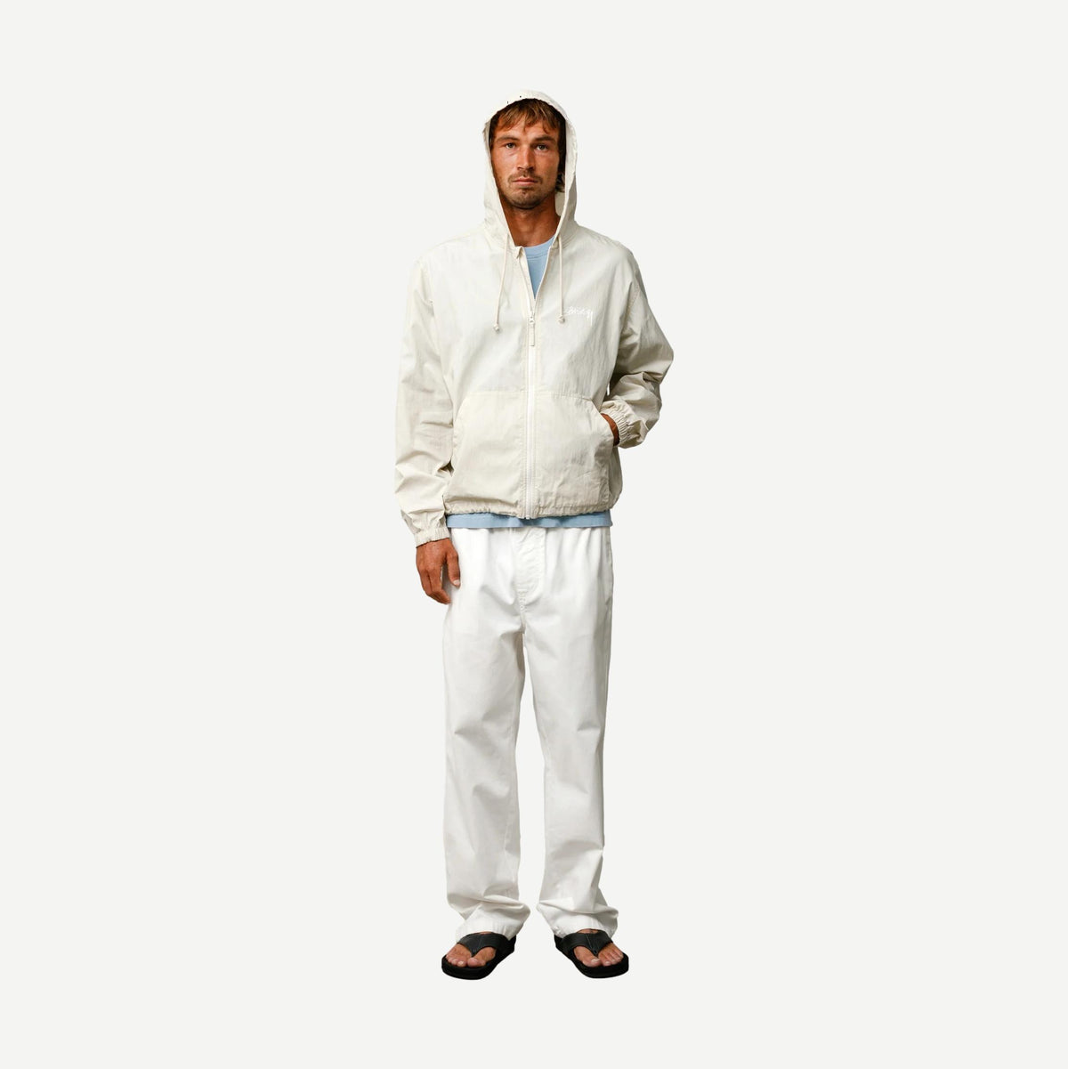 Waxed Cotton Beach Shell - Stone