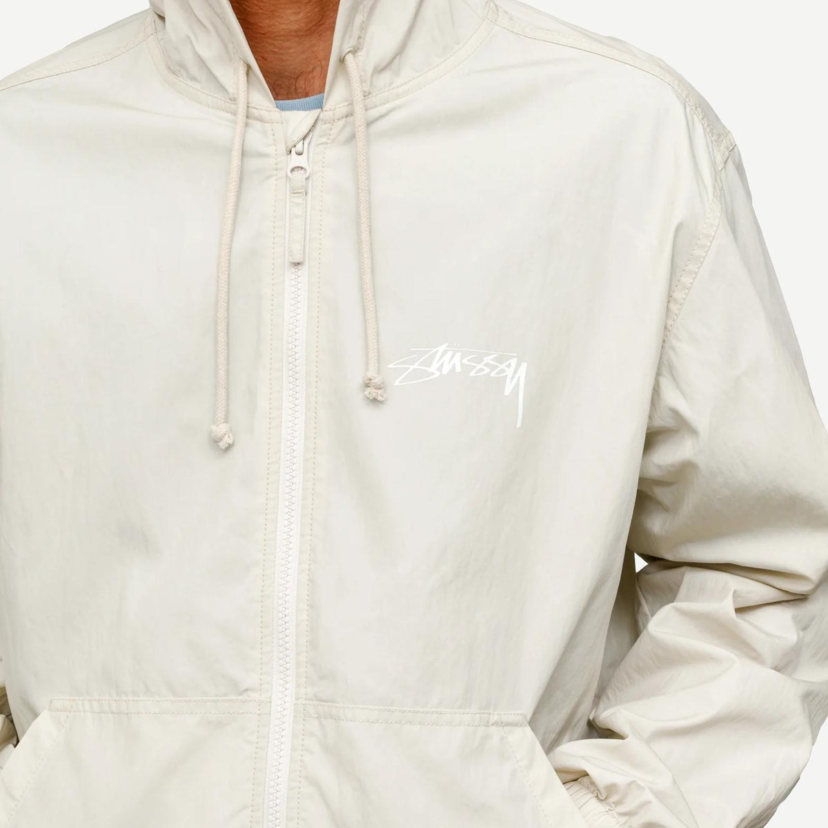 Waxed Cotton Beach Shell - Stone