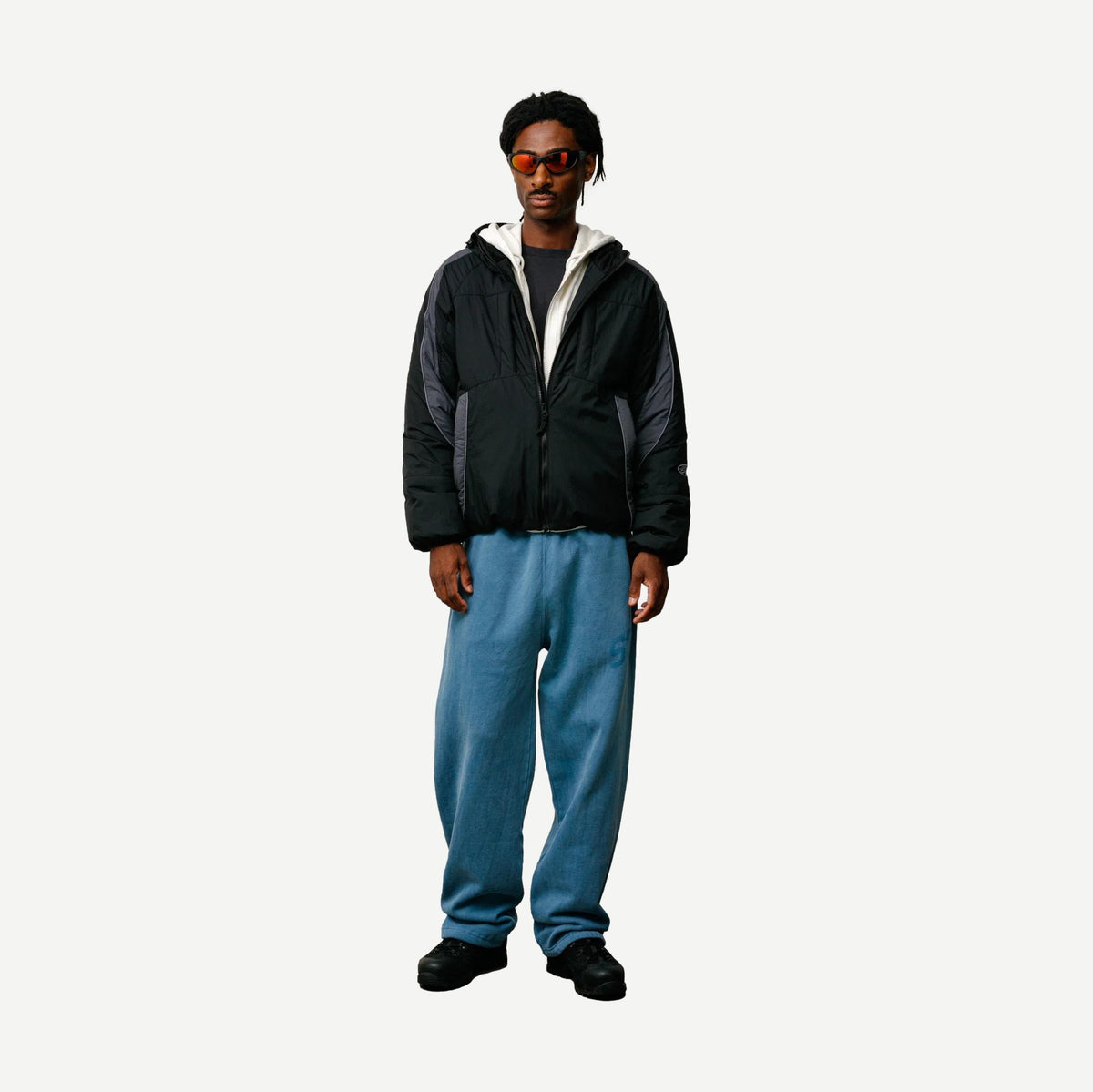 Faded Graphic Fleece Pant - Washed Navy - Galvanic.co