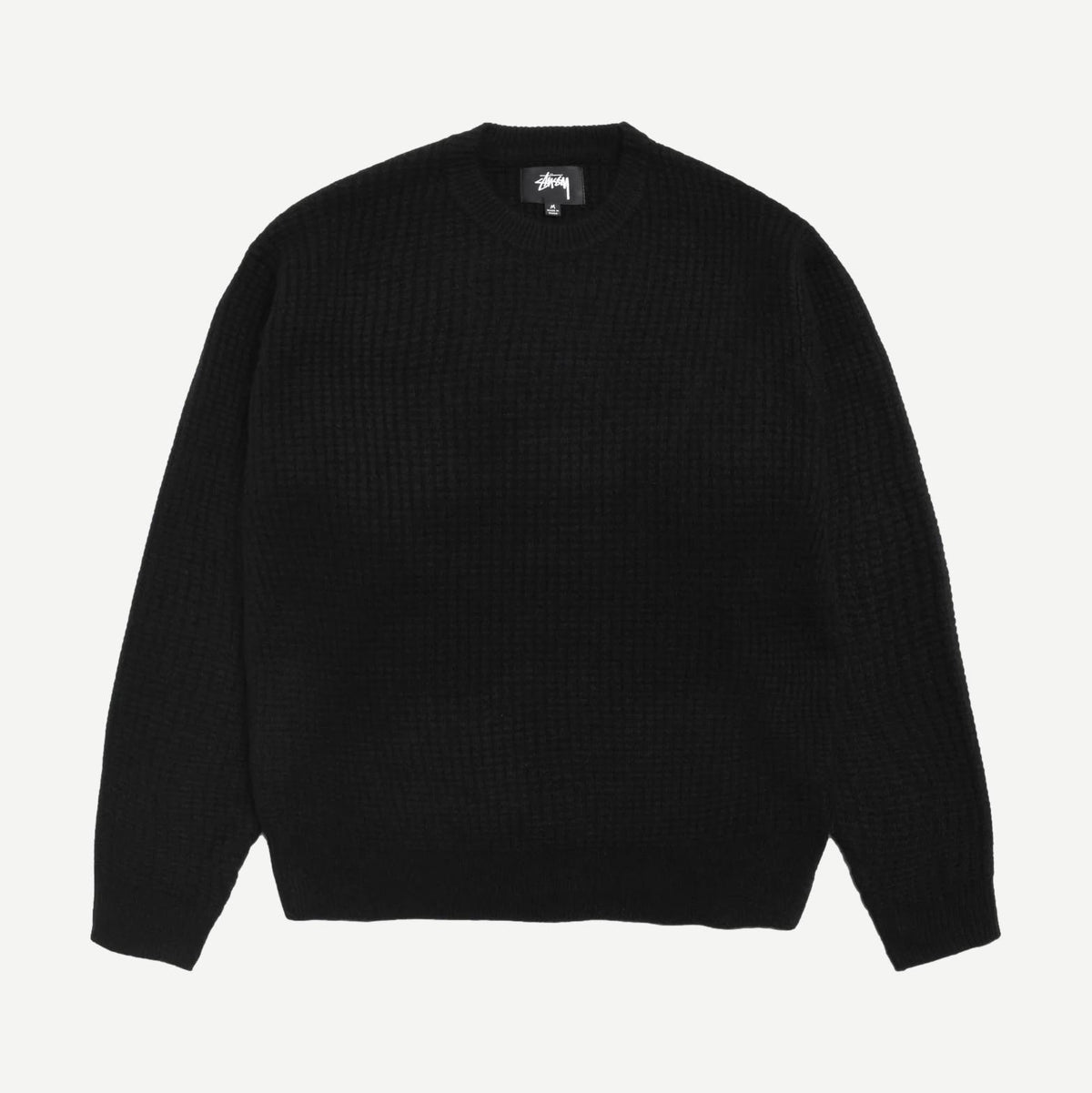 Waffle Cashmere Sweater - Black - Galvanic.co