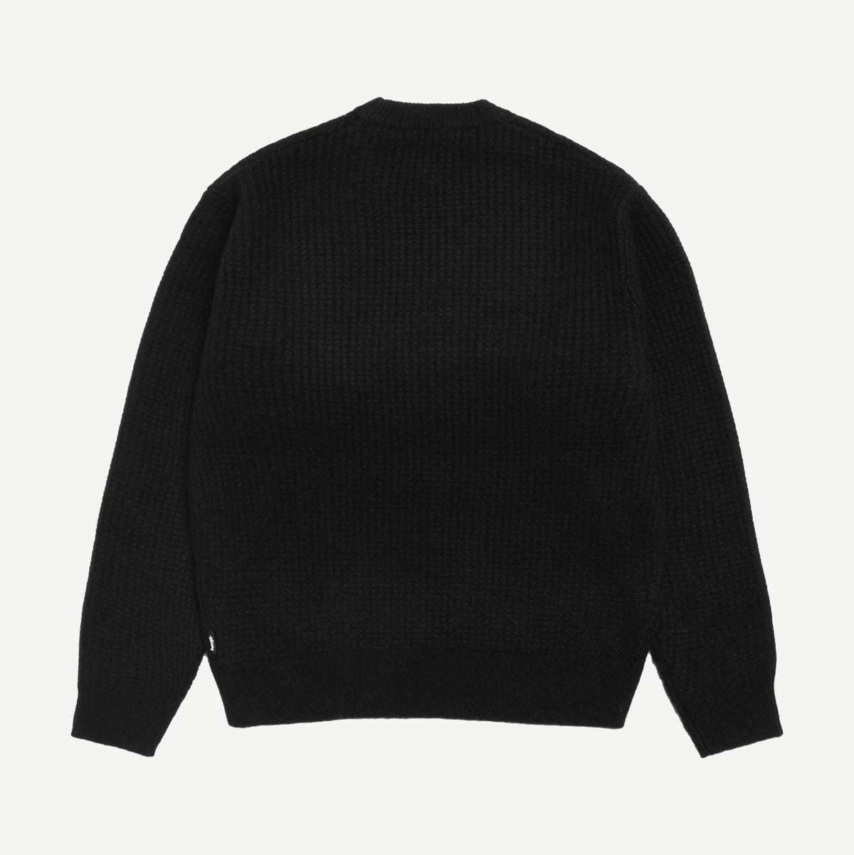 Waffle Cashmere Sweater - Black - Galvanic.co