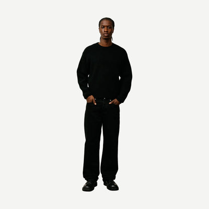 Waffle Cashmere Sweater - Black - Galvanic.co