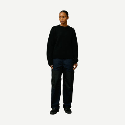 Waffle Cashmere Sweater - Black - Galvanic.co