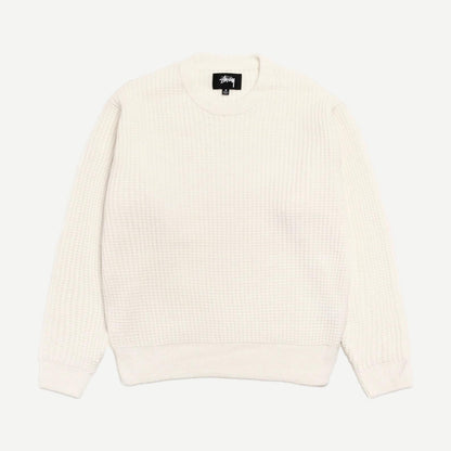 Waffle Cashmere Sweater - Ivory - Galvanic.co