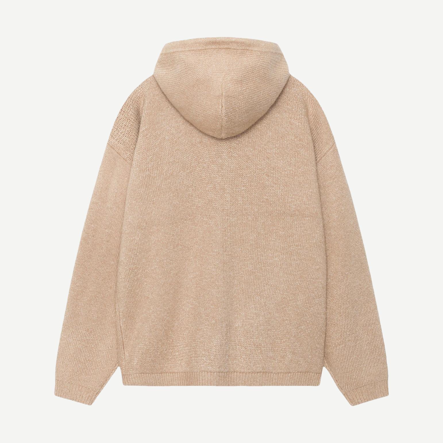 Zip Up Hooded Sweater - Camel - Galvanic.co