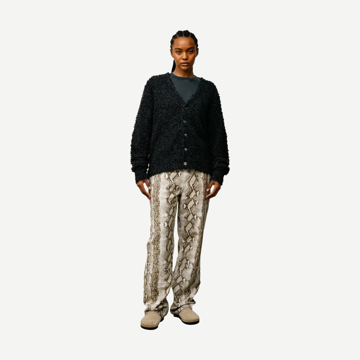 Textured Cardigan - Black - Galvanic.co