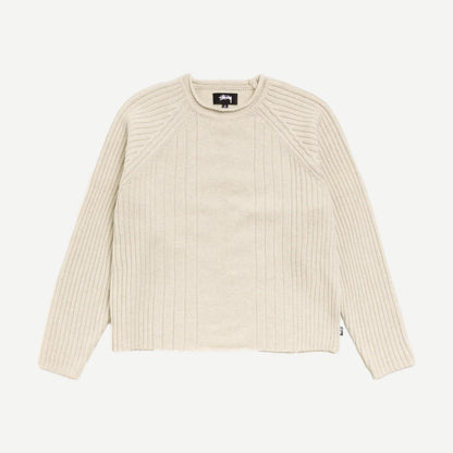 Merino Roll Neck Sweater - Natural - Galvanic.co