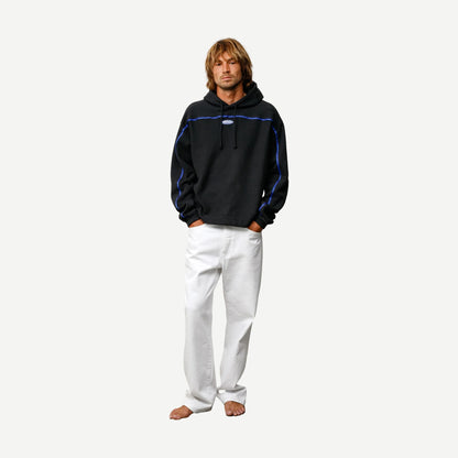 Oval Pullover Hoodie - Black