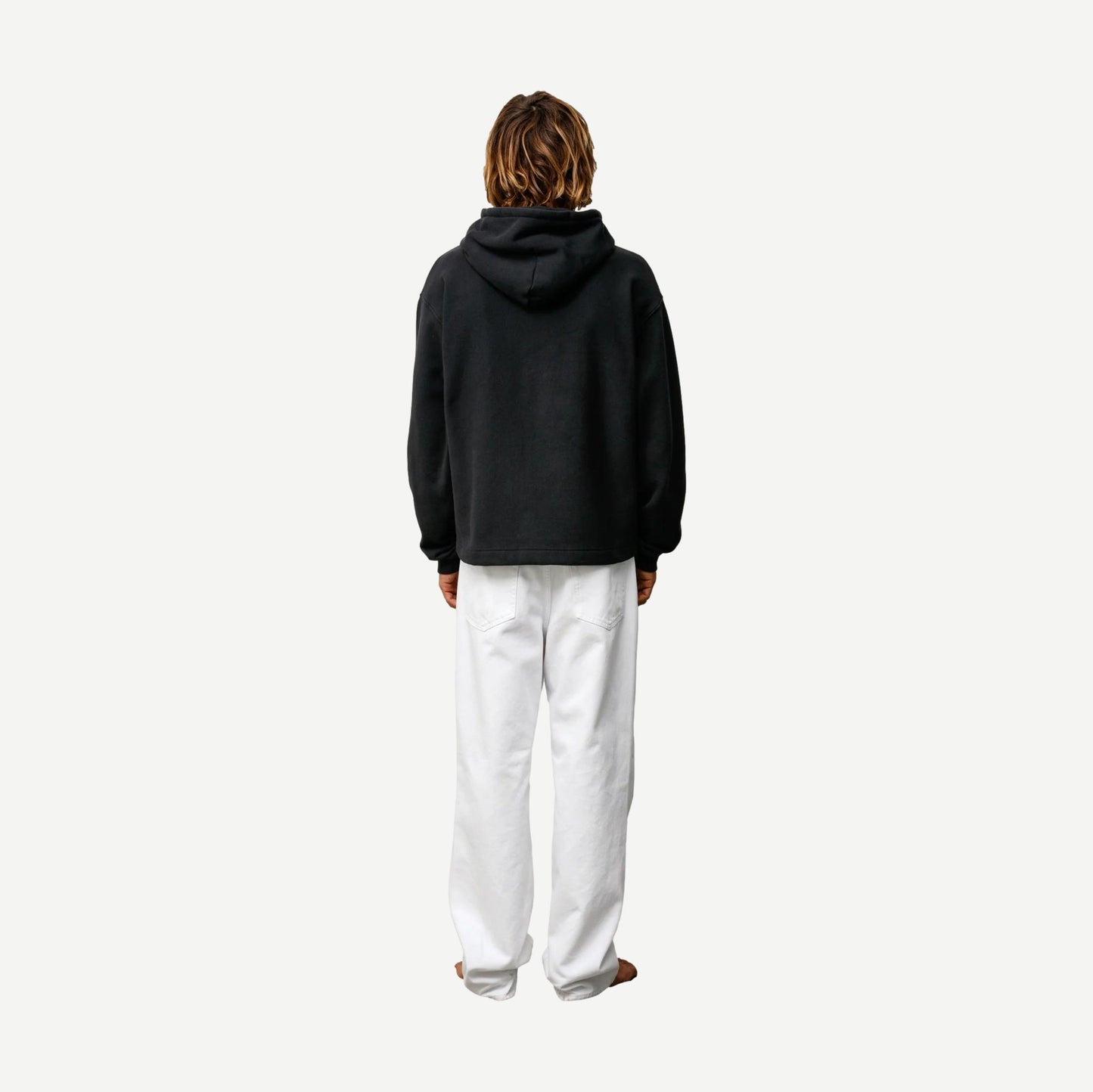 Oval Pullover Hoodie - Black