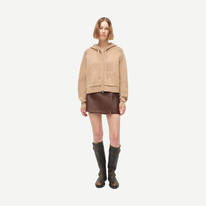 Dakota Cropped Hoodie - Camel