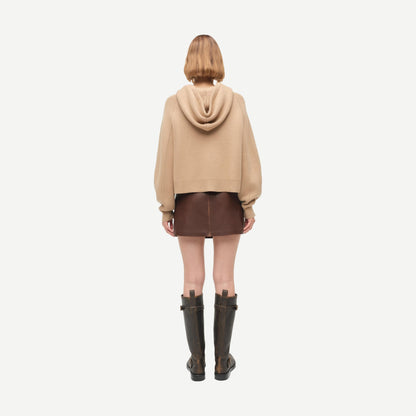 Dakota Cropped Hoodie - Camel