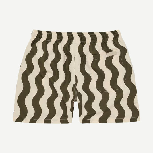 Forest Waver Swim Short - Green/White Stripe - Galvanic.co