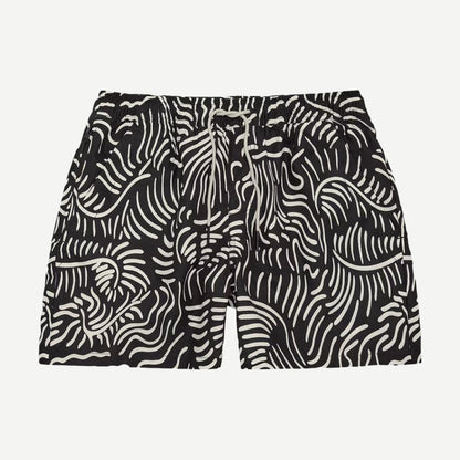 Tar Lorenzo Swim Short - Black/White - Galvanic.co