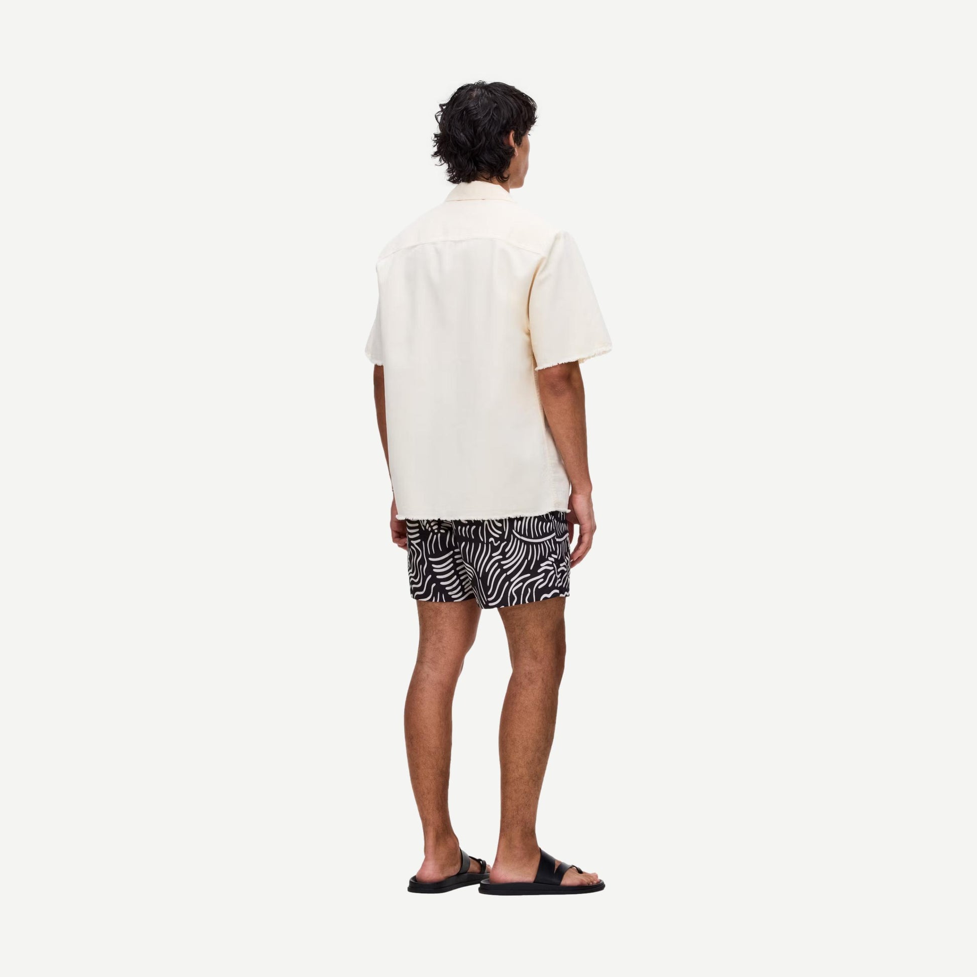 Tar Lorenzo Swim Short - Black/White - Galvanic.co
