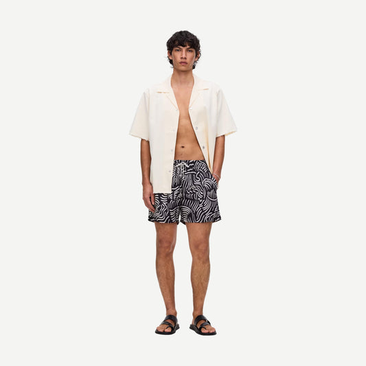 Tar Lorenzo Swim Short - Black/White - Galvanic.co