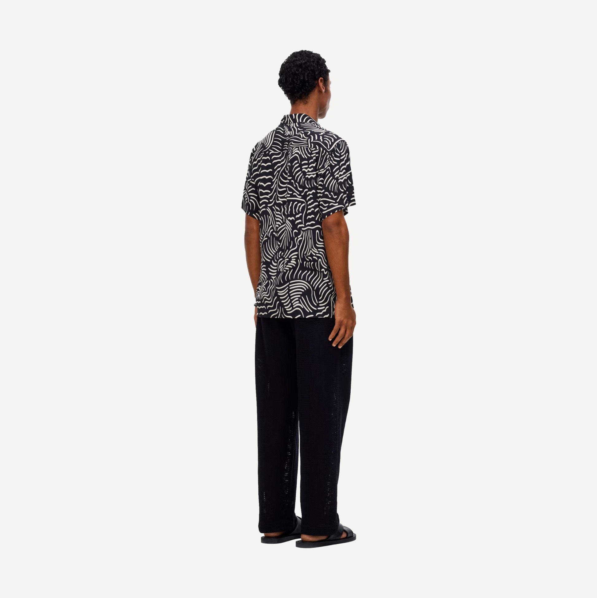 Tar Lorenzo SS Button Up Shirt - Black/White - Galvanic.co