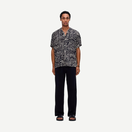 Tar Lorenzo SS Button Up Shirt - Black/White - Galvanic.co