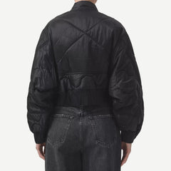 Agolde x Shoreditch Ski Club Iona Quilted Jacket - Black - Galvanic.co