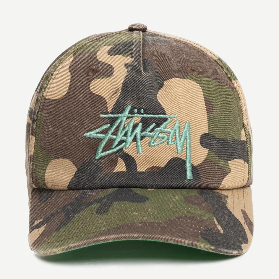 Big Stock Mid Depth Cap - Woodland Camo