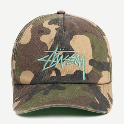 Big Stock Mid Depth Cap - Woodland Camo