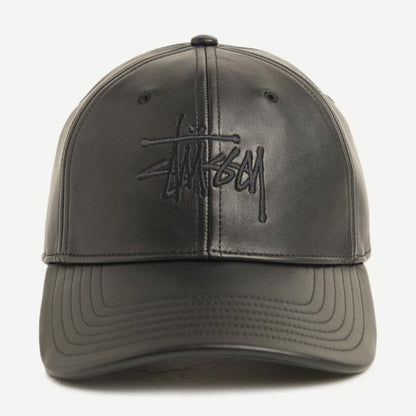 LP Leather Strapback Cap - Black