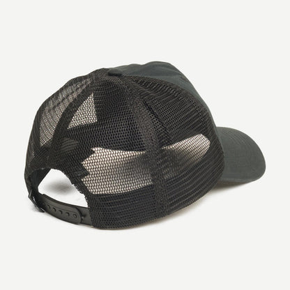 Trucker Cursive Stitch Cap - Black