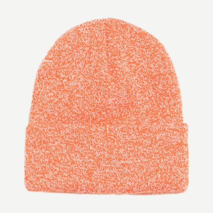 Stussy Stock Cuff beanie in marled red, featuring a cozy knit design and folded cuff for a stylish winter look.