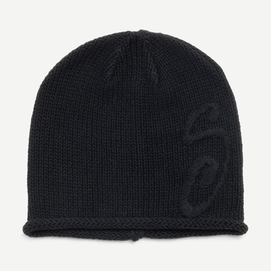 S Knit Skullcap - Black