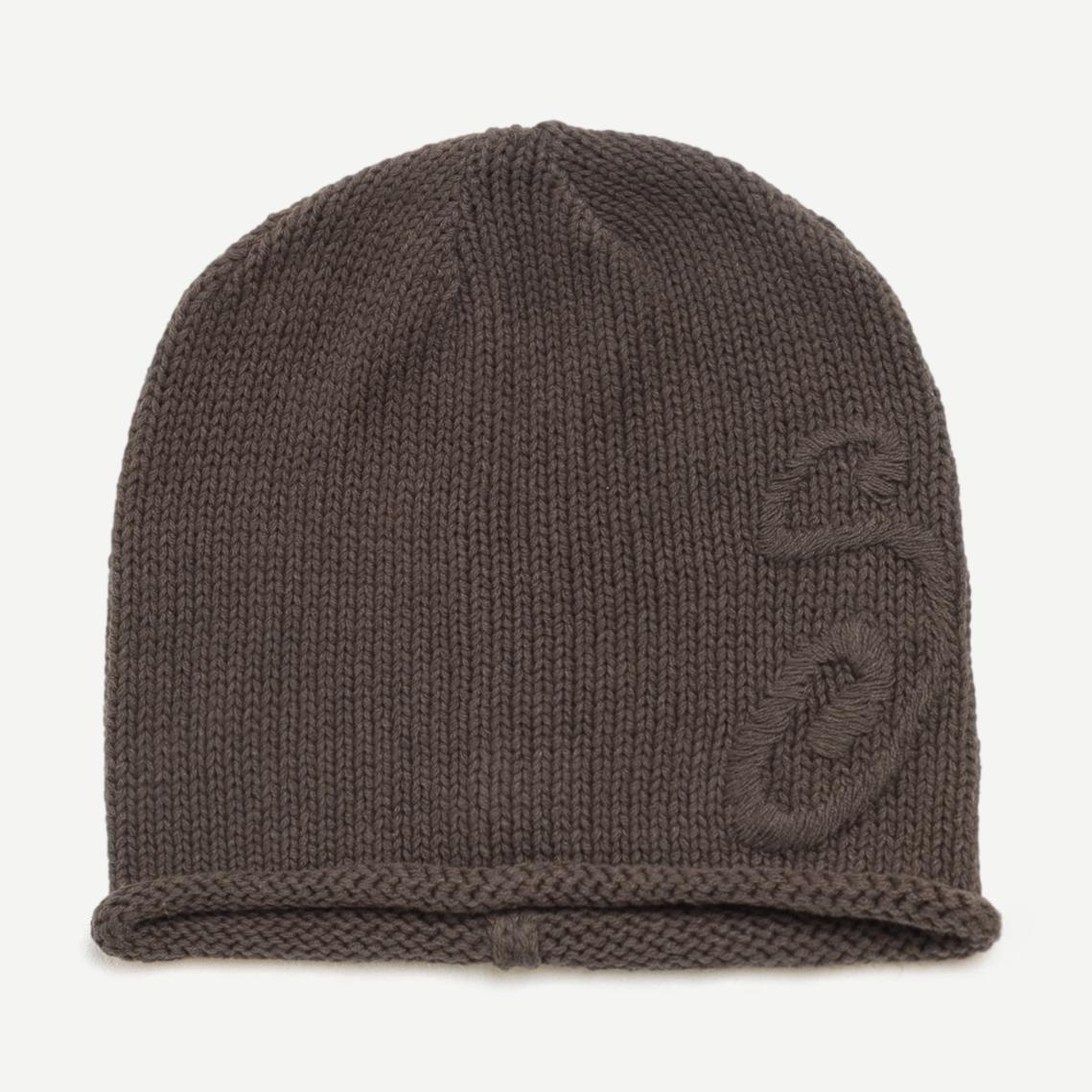 S Knit Skullcap - Brown