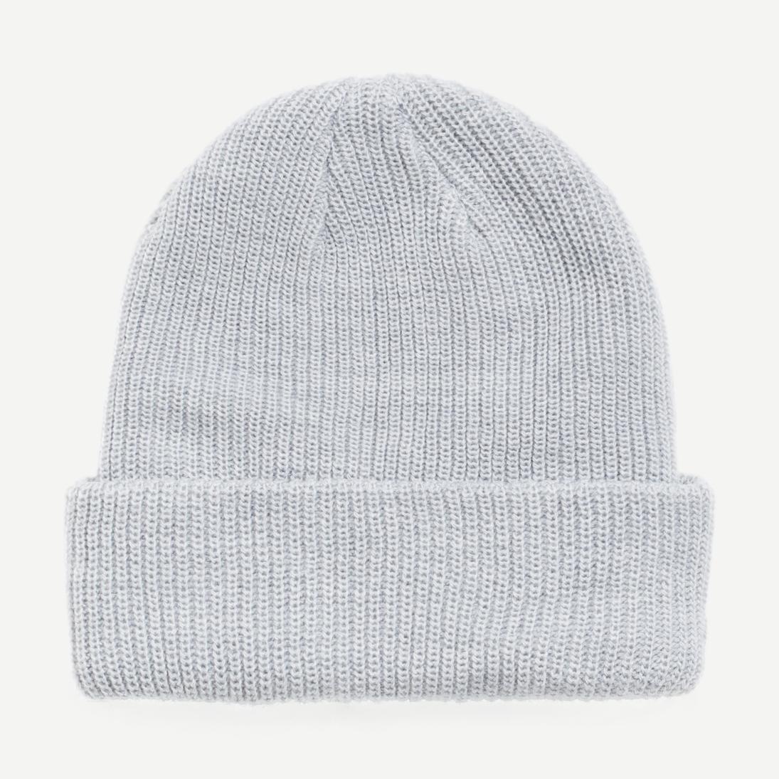 Basic Cuff Beanie - Heather Grey