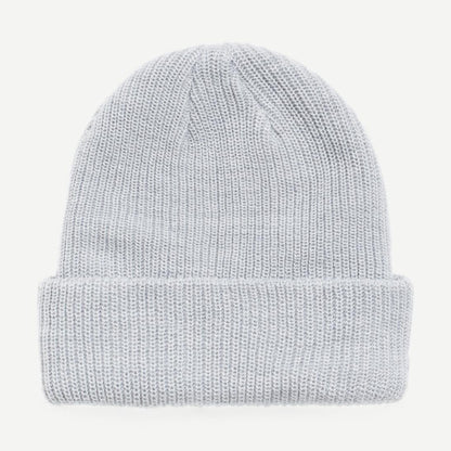 Basic Cuff Beanie - Heather Grey