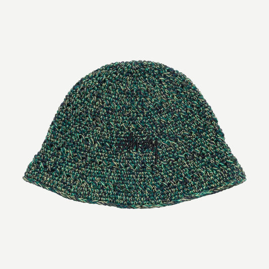 Hemp Stock Knit Bucket - Multi Green - Galvanic.co