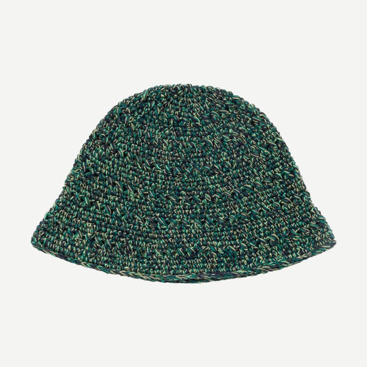 Hemp Stock Knit Bucket - Multi Green - Galvanic.co