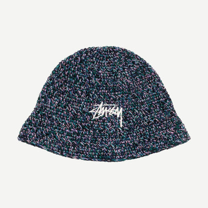 Hemp Stock Knit Bucket - Multi Navy