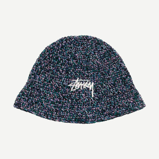 Hemp Stock Knit Bucket - Multi Navy - Galvanic.co