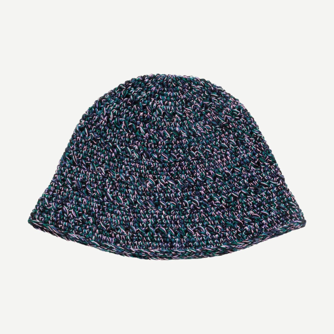Hemp Stock Knit Bucket - Multi Navy