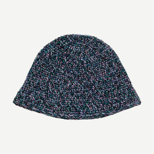 Hemp Stock Knit Bucket - Multi Navy - Galvanic.co