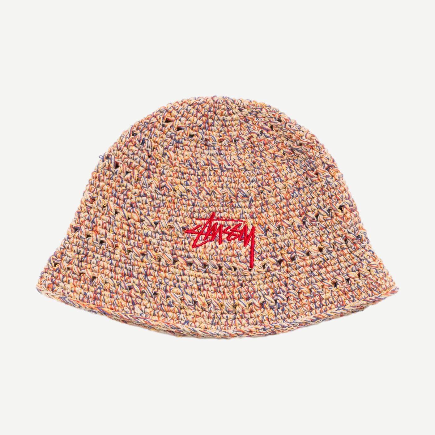 Hemp Stock Knit Bucket - Multi Tan