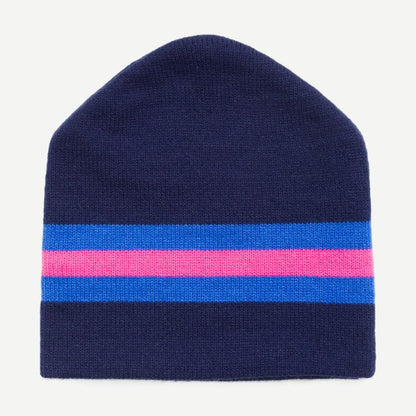 Stripe Ski Beanie - Navy