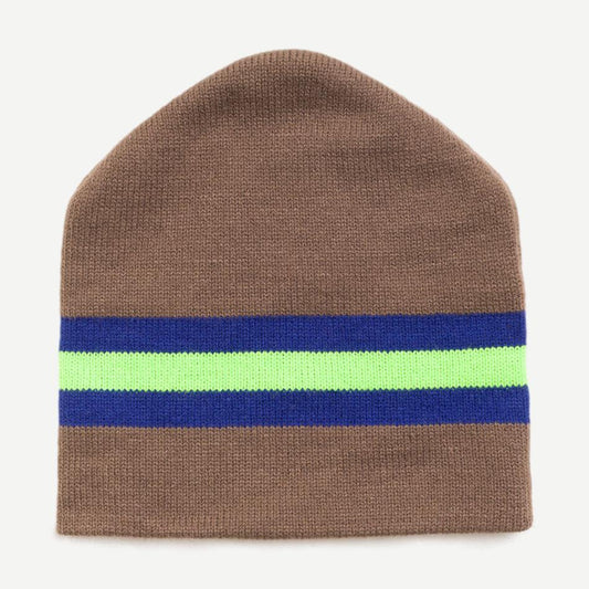 Stripe Ski Beanie - Tan