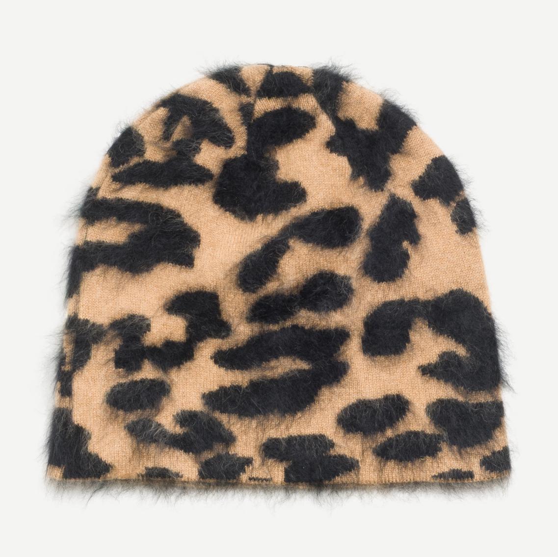 Cashmere Leopard Skullcap - Caramel
