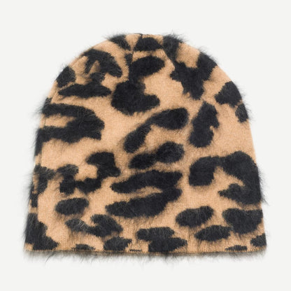 Cashmere Leopard Skullcap - Caramel