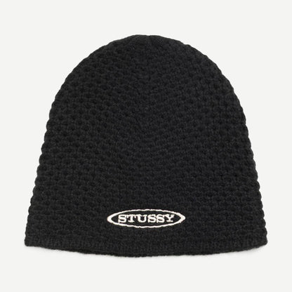 Textured Knit Skullcap - Black