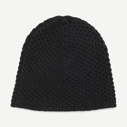Textured Knit Skullcap - Black