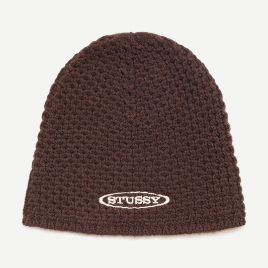 Textured Knit Skullcap - Brown