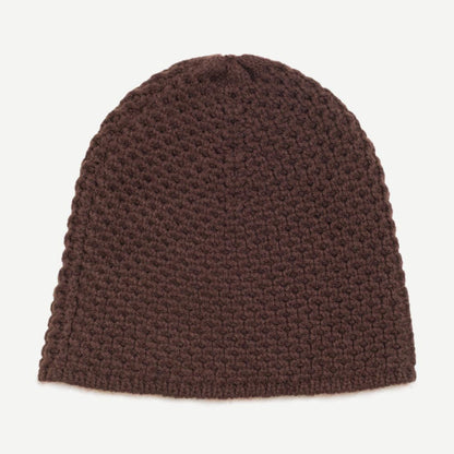 Textured Knit Skullcap - Brown