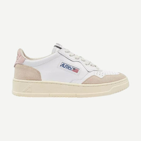 Medalist Low Wom - Leather/Suede White/Powder - Galvanic.co