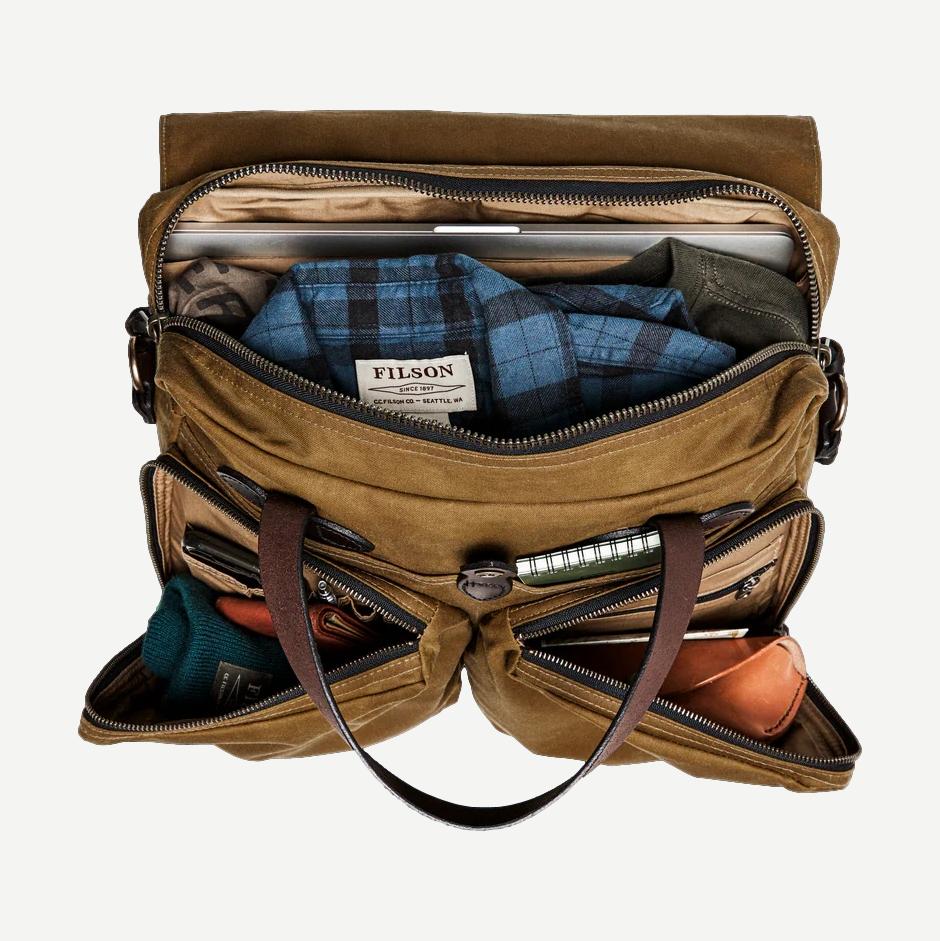 24 Hour Tin Briefcase - Dark tan